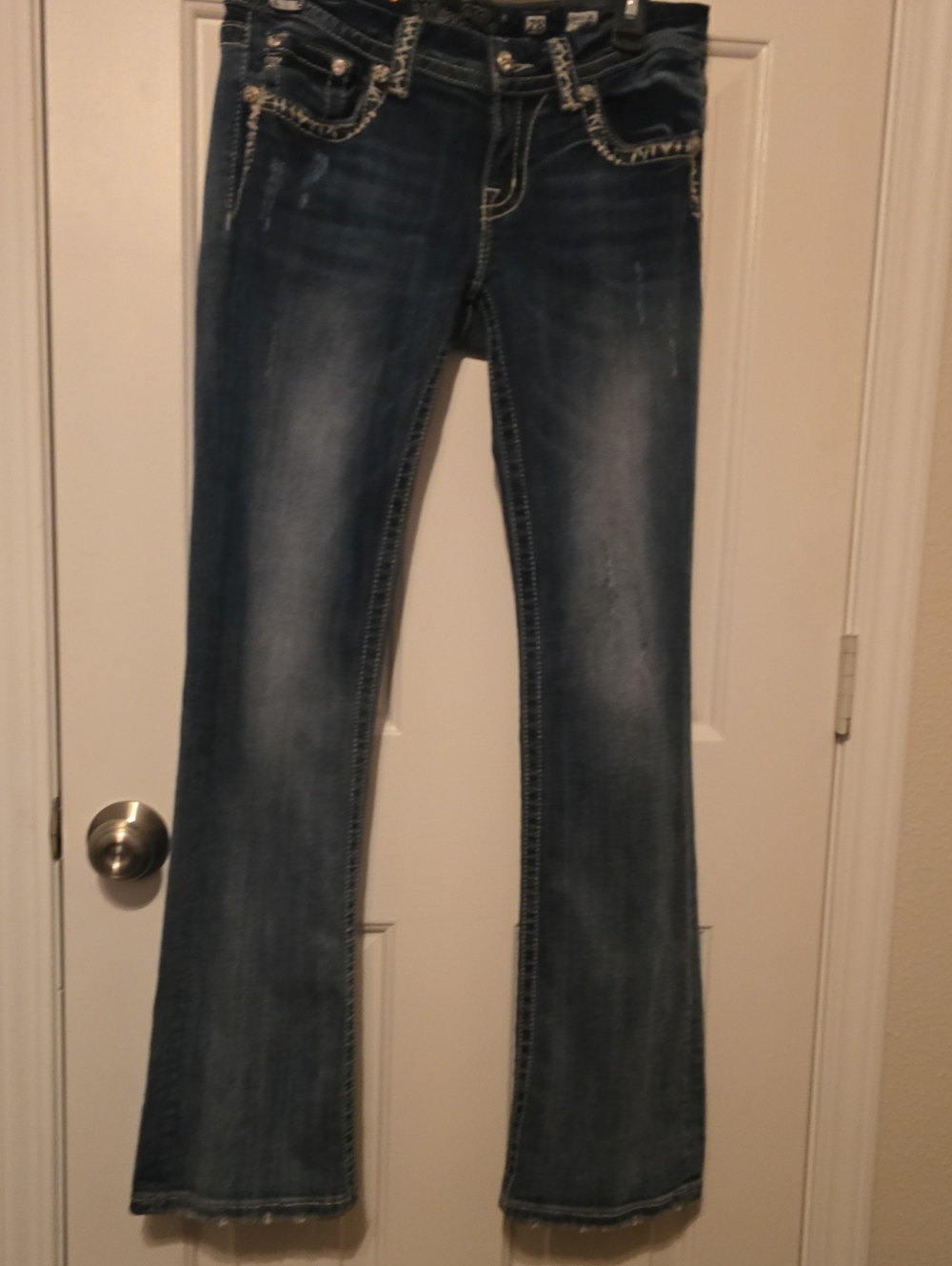 Miss Me Bootcut Jeans with Embellished Pockets